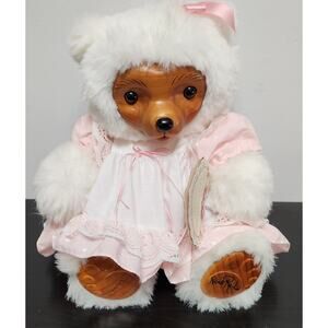 Vintage Robert Raikes Original "660283 Annie" Wooden Face Doll w/ Tags & Signed